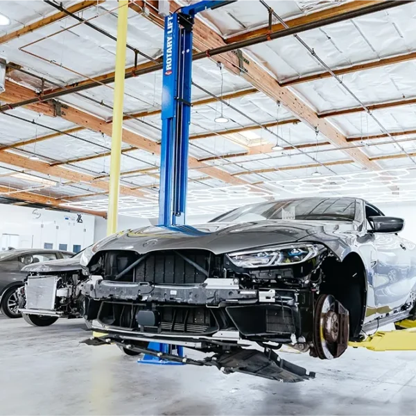 A car undergoes collision repair at Network Auto Body, an I-CAR Gold Class facility.