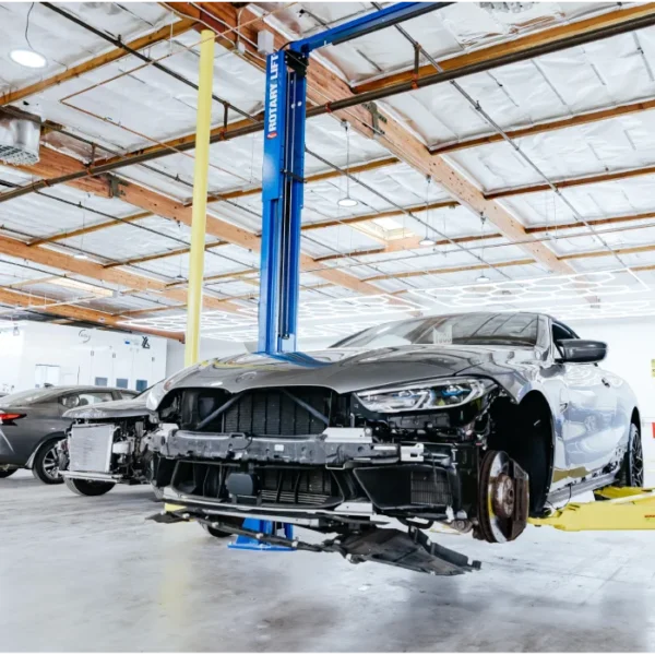 A car undergoes collision repair at Network Auto Body, an I-CAR Gold Class facility.